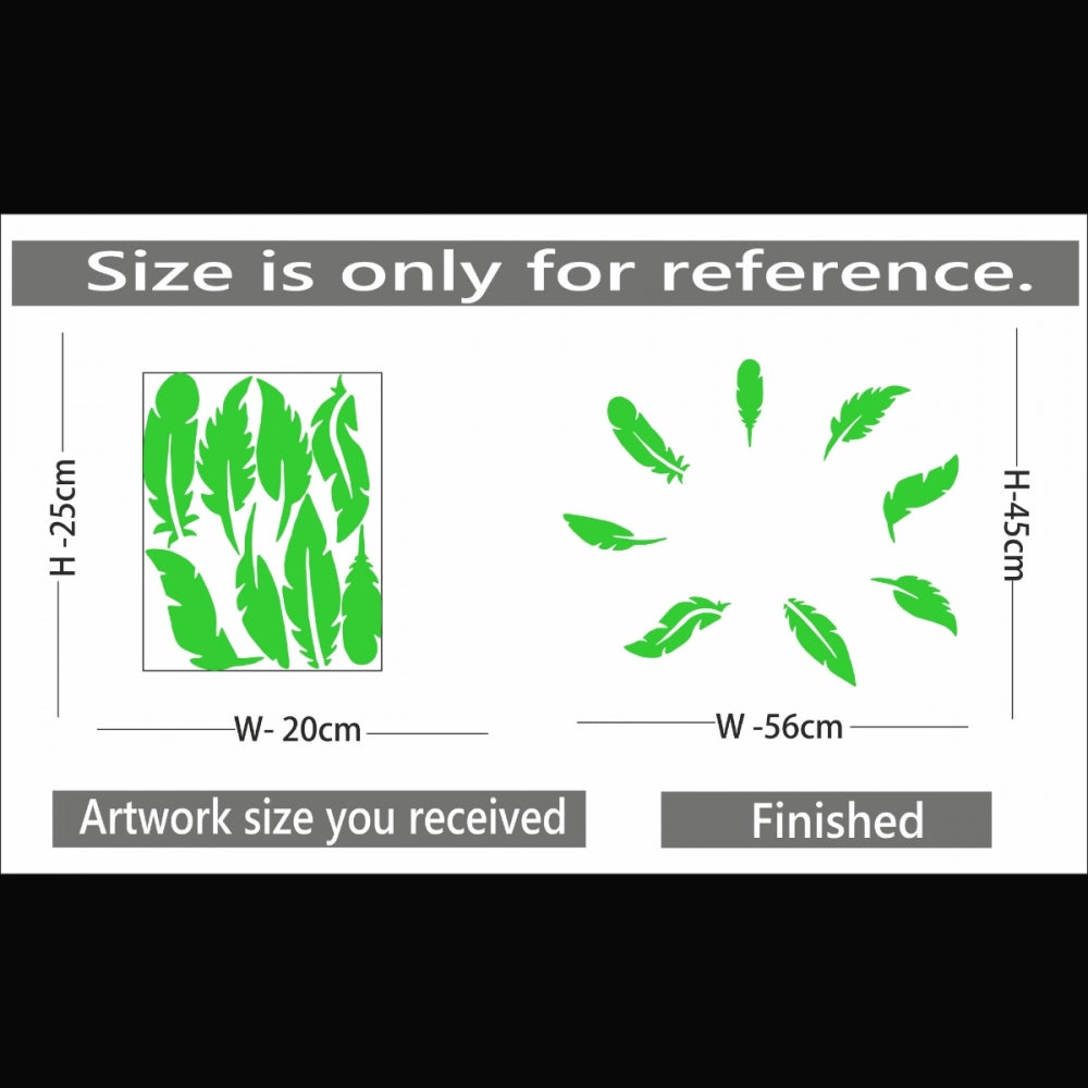 Generic Green Leaf Radium Wall Sticker