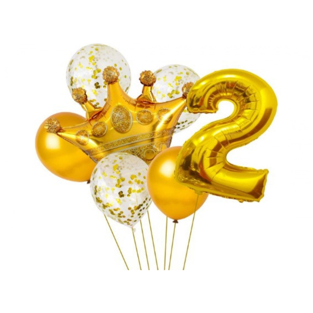 Generic 2Nd Birthday Decoration Items For Boys Or Girls (Golden)