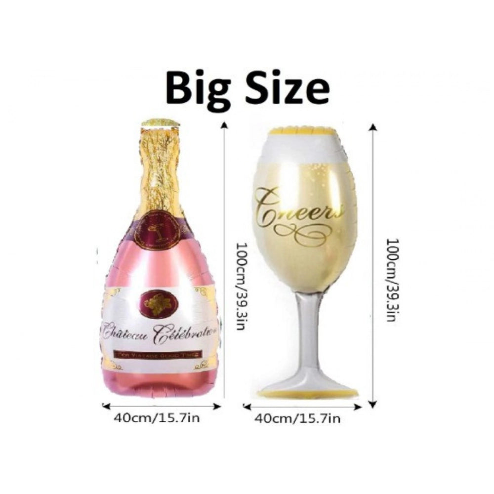 Generic 6Th Anniversary Rose Gold Foil Balloons With Happy Decoration Items Set (Rose Gold)