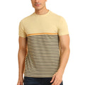 Generic Men's Casual Cotton Printed Round Neck Half Sleeve T-Shirt (Brown)