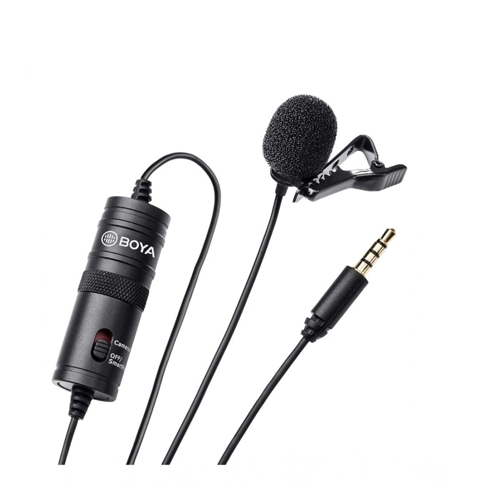 Generic Plastic BOYA BY-M1 Lavalier Condenser Microphone with 20ft Audio Cable