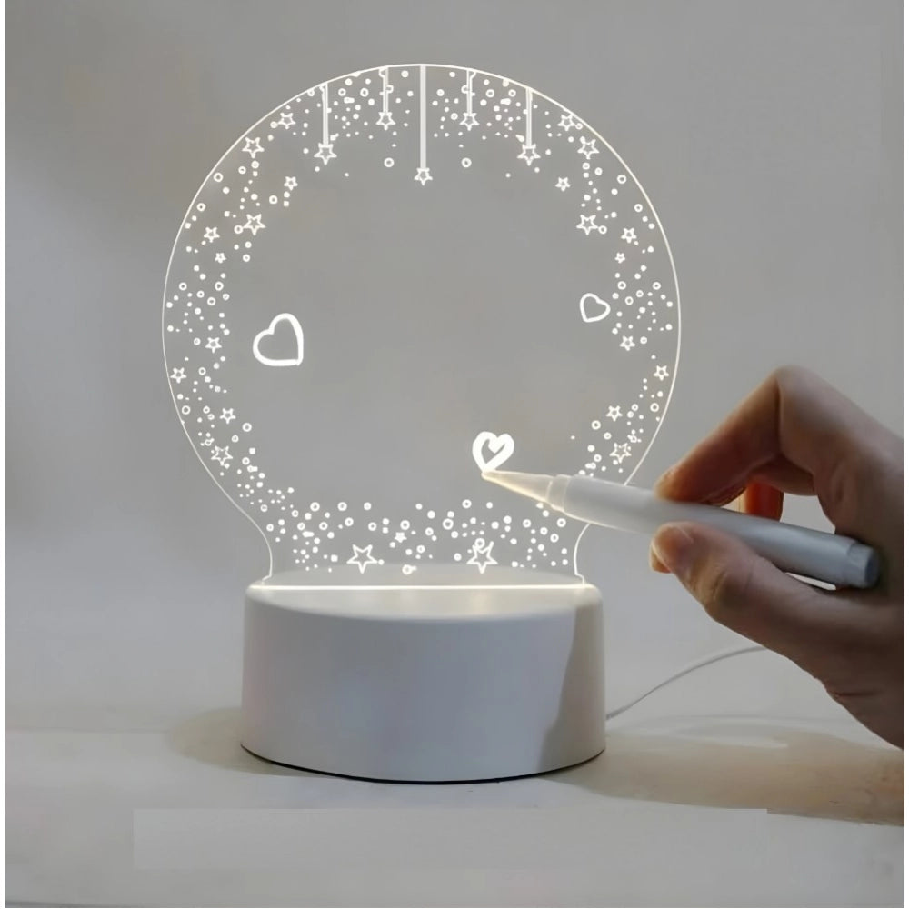 Generic Glass 3D Illusion LED Creative Visualization Lamp