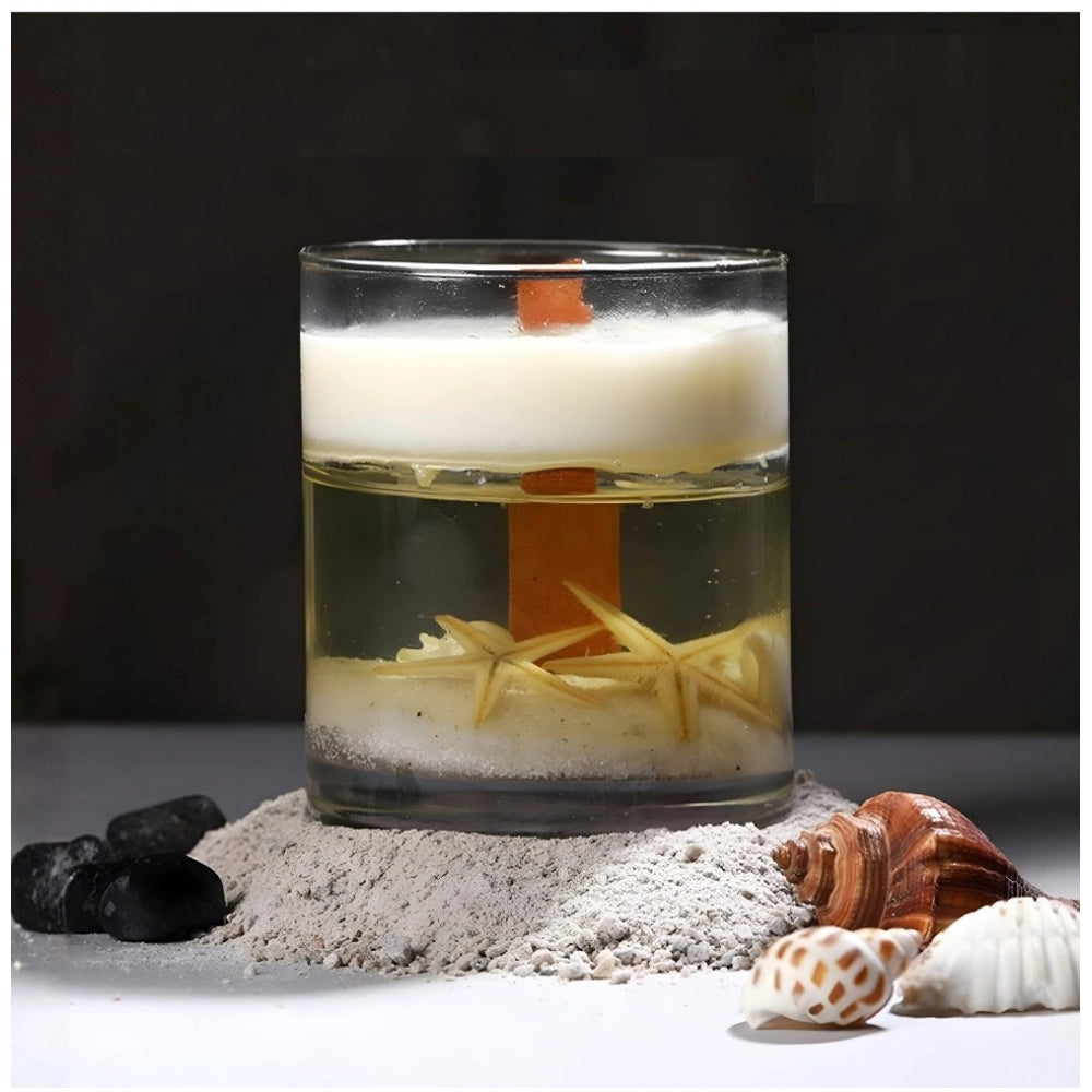 Generic Soya Wax, Glass Scented Star Fish Gel Candle